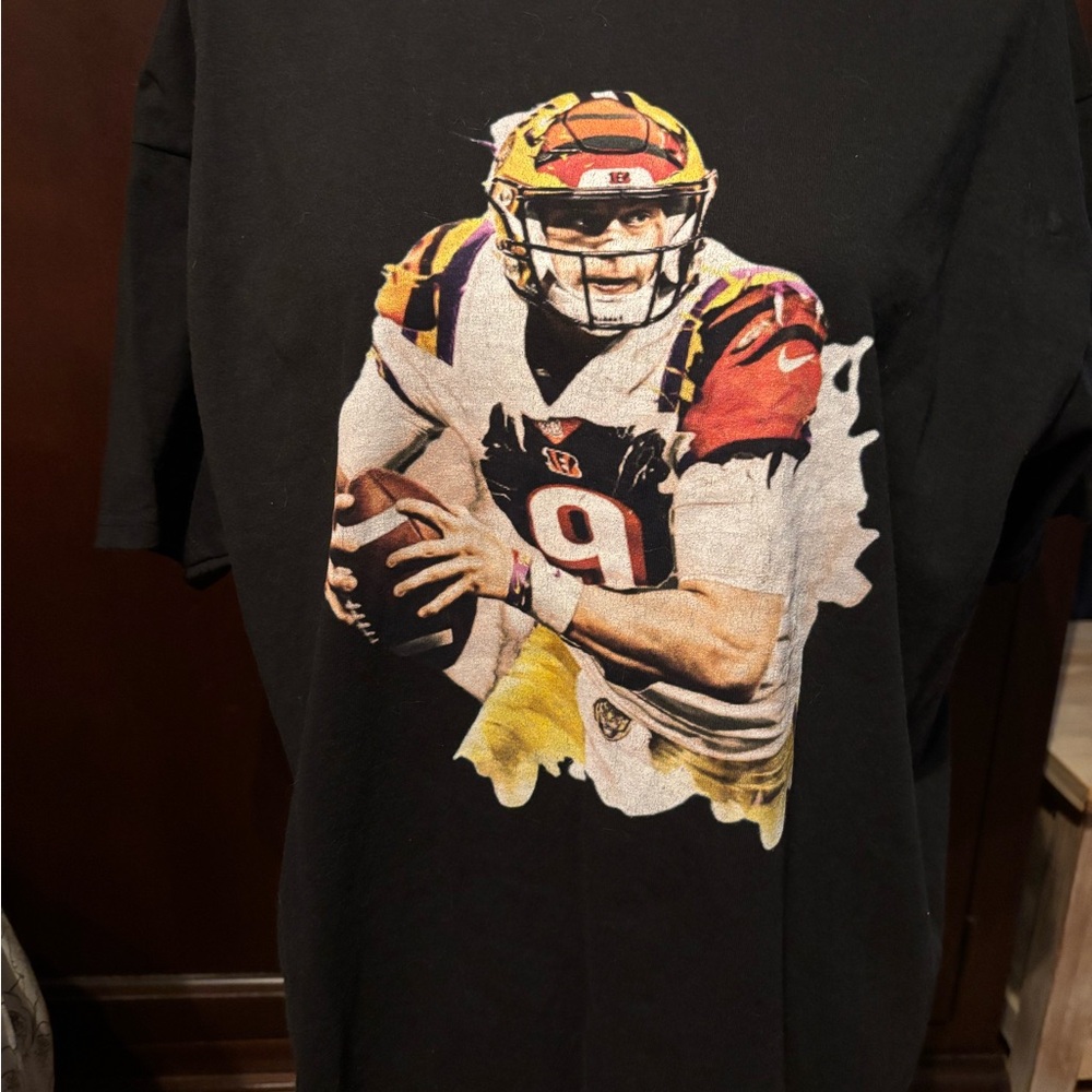Joe Burrow Black Graphic Football T-Shirt